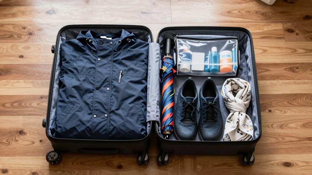 efficient rainy destination packing