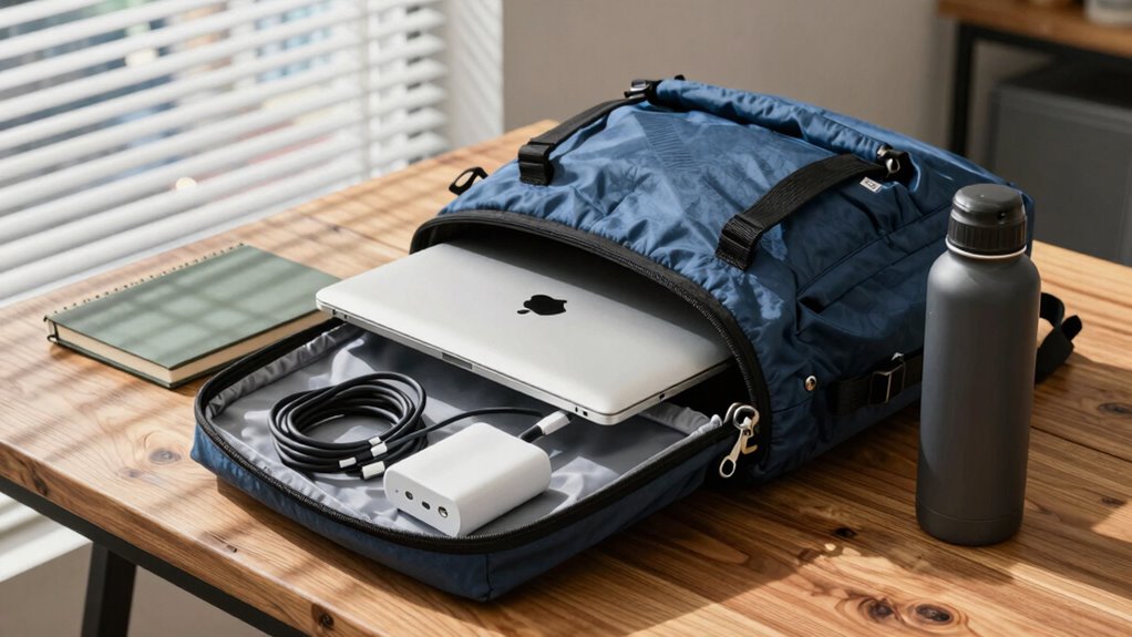 efficient travel gear organization