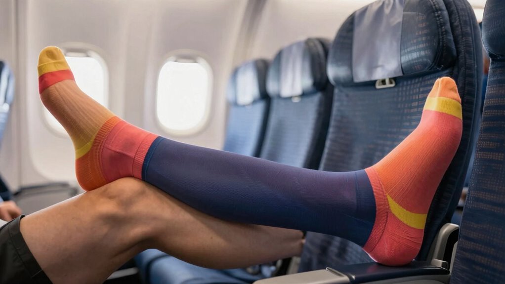 enhances circulation during flights