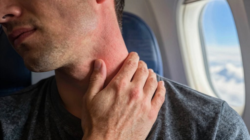 neck pain after flying