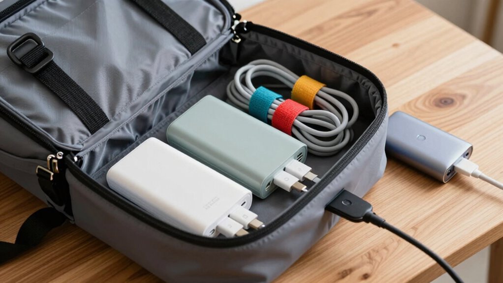 organize charging accessories efficiently