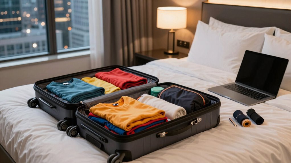 organized compact travel packing