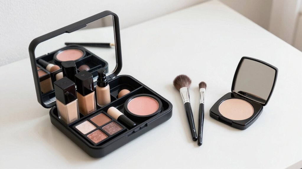 organized secure travel makeup
