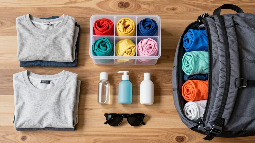 organized travel packing system