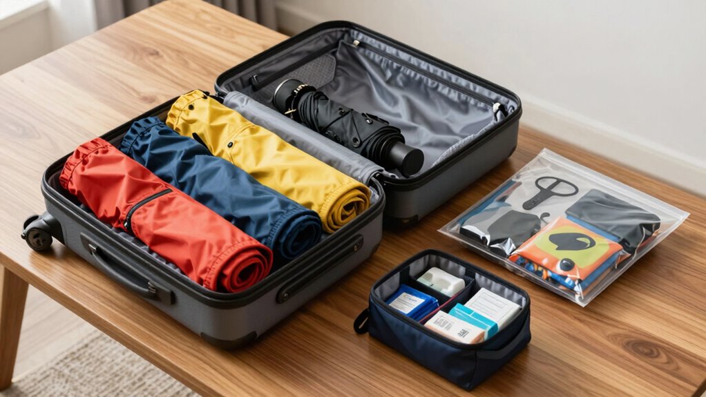 pack smart for rainy weather