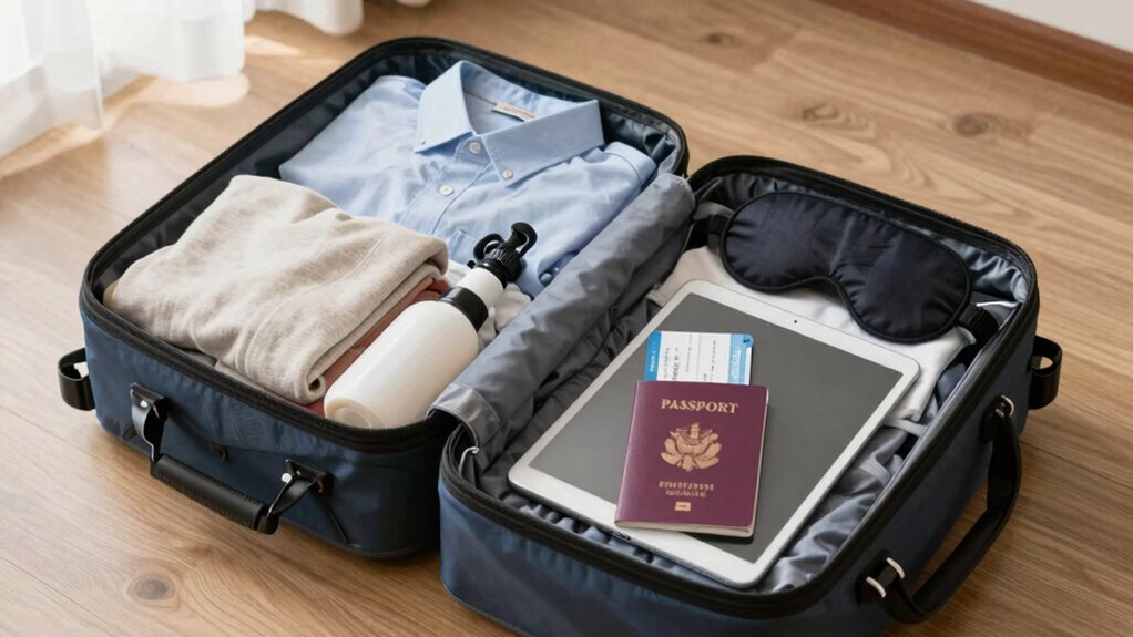 prepare pack sleep organize