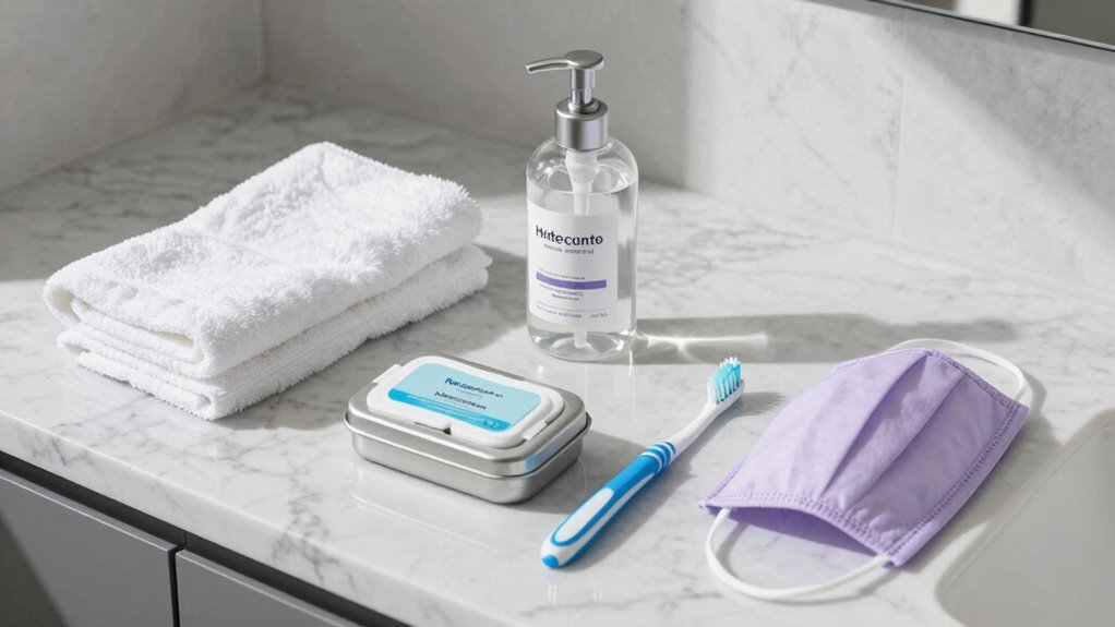 travel hygiene essentials packed