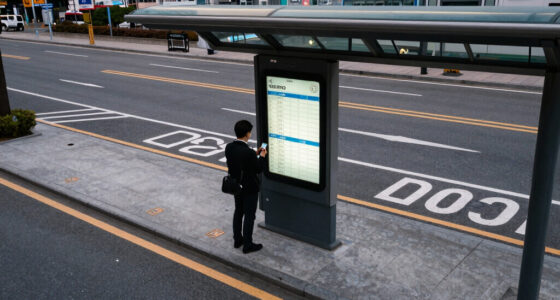 A bus station in Seoul, South Korea