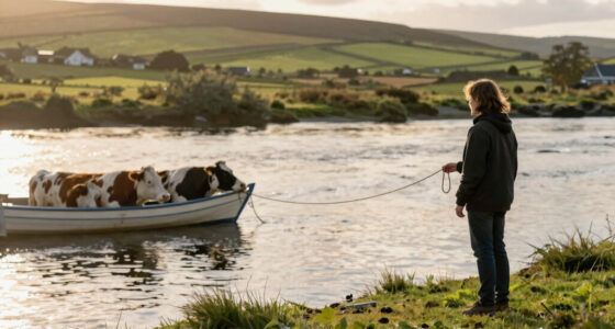 Cows are actually really good swimmers and in Ireland they’re taken by boat to graze on offshore islands.