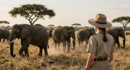Elephant herd in the 1950s