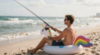 TIL a man in a unicorn pool floaty was fishing near the beach in Fort Lauderdale when he hooked a 10-foot shark that proceeded to drag him four miles offshore in his floaty. He was eventually rescued by the crew of a larger fishing vessel who were baffled at the situation when they happened upon him