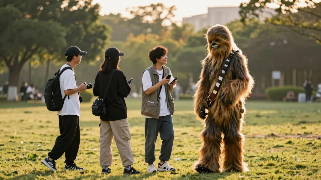 TIL Peter Mayhew, who played Chewbacca, was escorted by crew members wearing brightly colored vests and told not to wander off set wearing his costume while on location for 'Return of the Jedi' Endor scenes, so that hunters in the California redwood forests would not mistake him for Bigfoot.