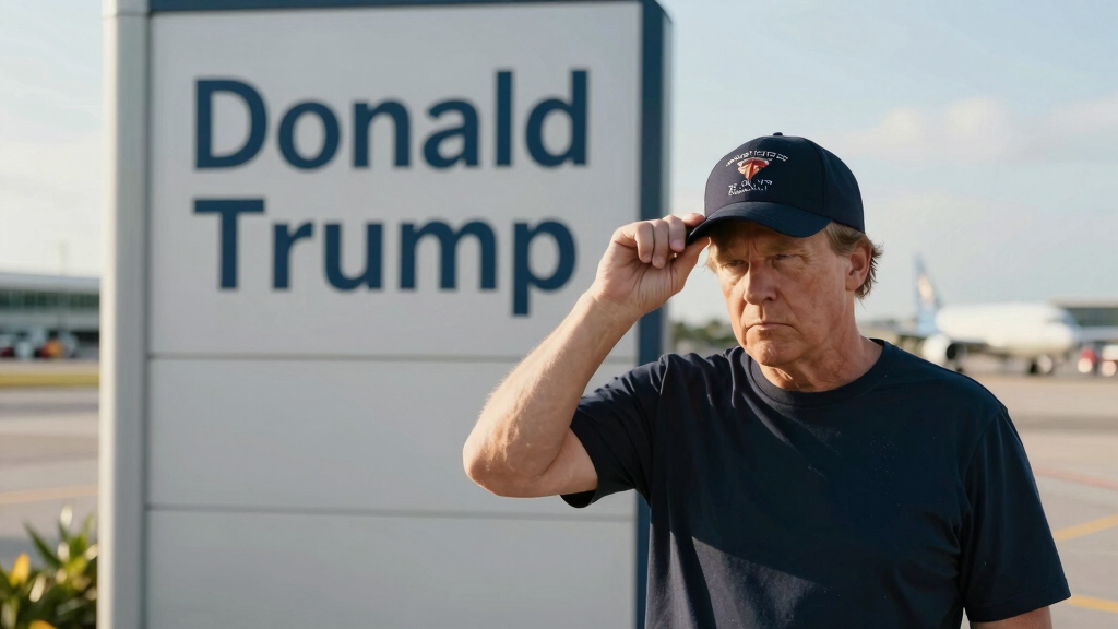 A Florida airport is officially renamed for Trump. What does he stand to gain?