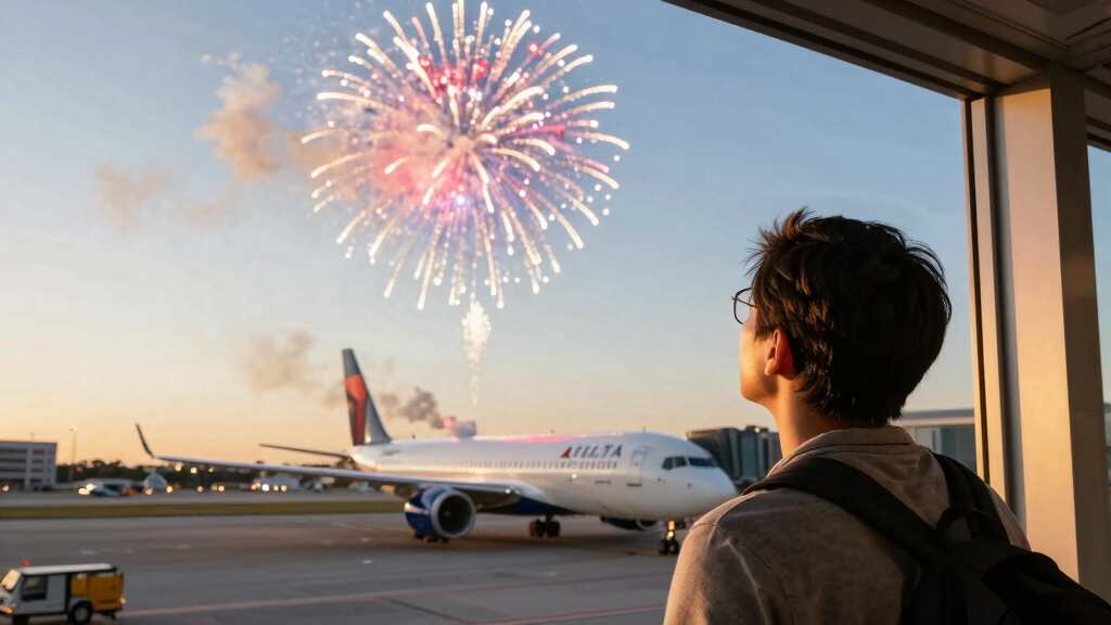 Firework Strike Delta Flight 1076