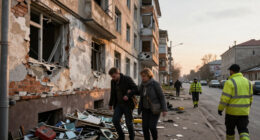 Russian Strike On Apartment Building In Kharkiv, Ukraine, Injures 25 People, Including Nine Children, Regional Governor Says