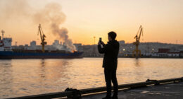 Ukrainian Drone Attack On Russian Port City Kills Four. Fire Reported At Port.